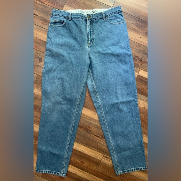 Vintage Y2K Lands’ End Women’s Jeans Size 16 Fit 3 High Rise Relaxed 100% Cotton - Picture 1 of 14